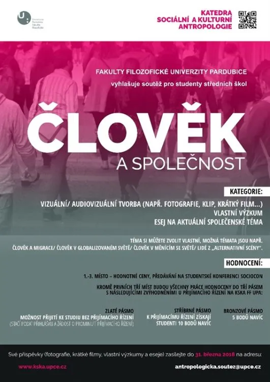 Fakulta filozofická pořádá soutěž pro středoškoláky