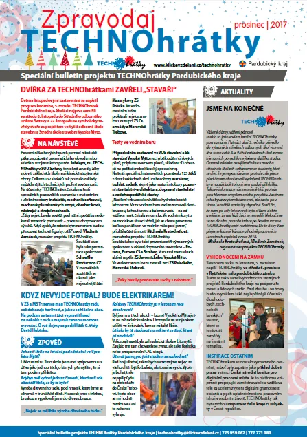 Poslední číslo Zpravodaje TECHNOhrátky v&nbsp;tomto roce je venku!