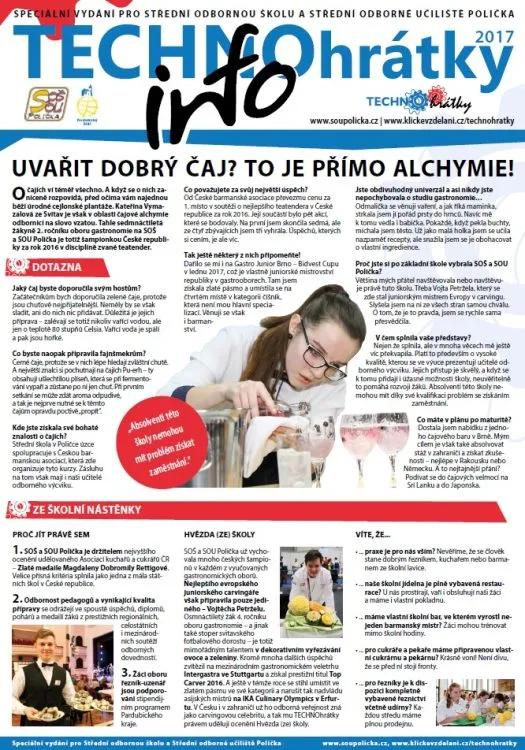 TECHNOhrátky info č. 4/2017 – Střední odborná škola a&nbsp;Střední odborné učiliště Polička