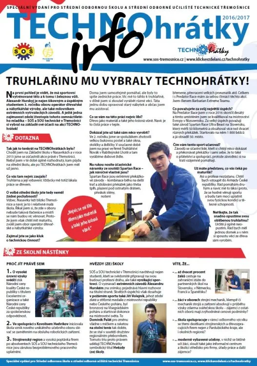 TECHNOhrátky info č. 2/2017 – Střední odborná škola a&nbsp;Střední odborné učiliště technické Třemošnice