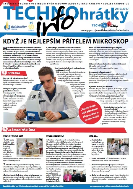 TECHNOhrátky info č. 1/2017 – Střední průmyslová škola potravinářství a&nbsp;služeb Pardubice