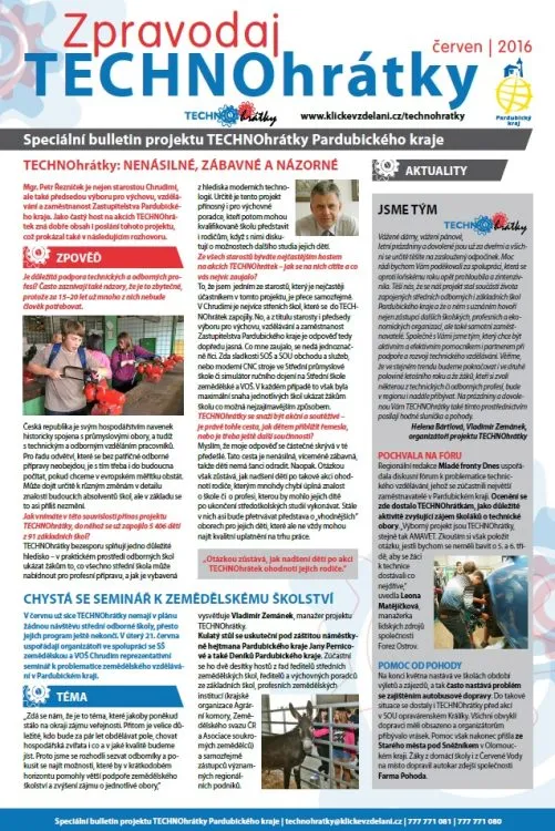 Právě vyšlo letošní čtvrté číslo Zpravodaje TECHNOhrátek