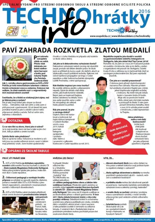 TECHNOhrátky info č. 4/2016 – Střední odborná škola a&nbsp;Střední odborné učiliště Polička