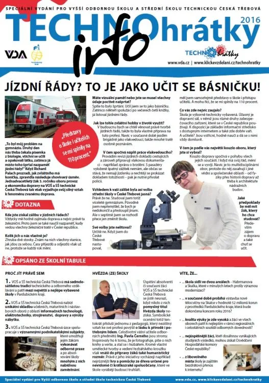 TECHNOhrátky info č. 3/2016 – Vyšší odborná škola a&nbsp;Střední škola technická Česká Třebová