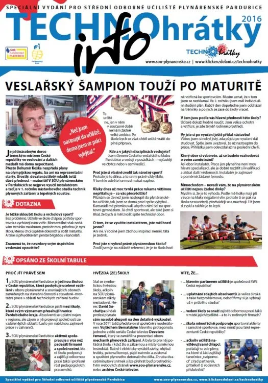 TECHNOhrátky info č. 2/2016 – Střední odborné učiliště plynárenské Pardubice