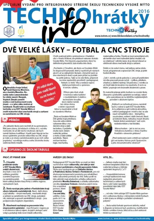 TECHNOhrátky info č. 1/2016 – Integrovaná střední škola technická Vysoké Mýto