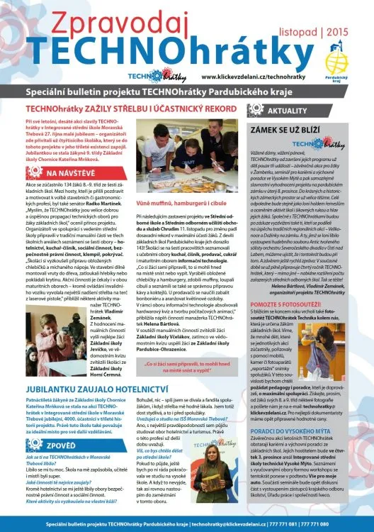 Právě vyšlo sedmé číslo Zpravodaje TECHNOhrátek