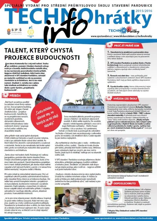 TECHNOhrátky info č. 7/2015 – Střední průmyslová škola stavební Pardubice