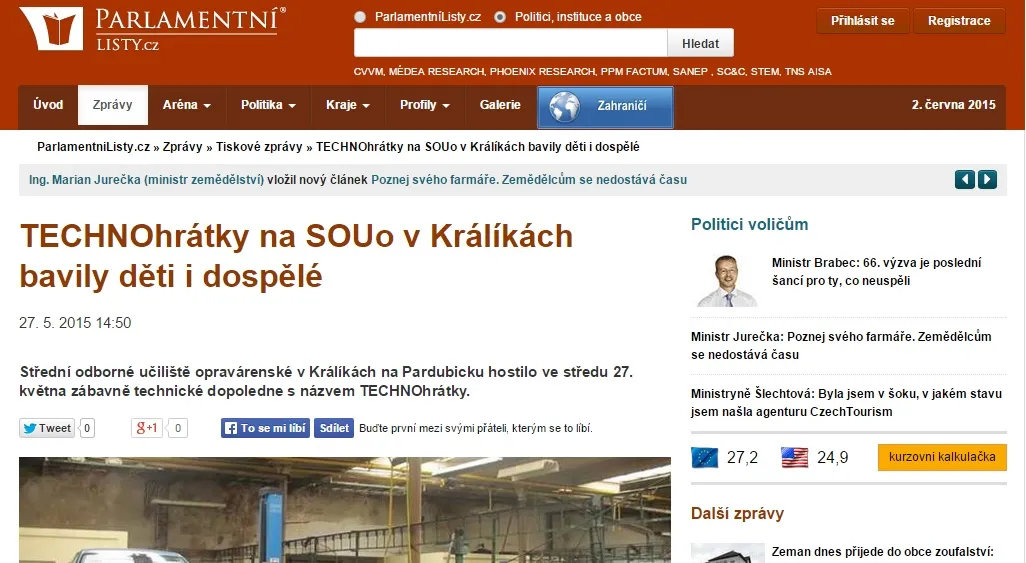O&nbsp;Králíkách psaly Parlamentní listy i&nbsp;Královéhradecké novinky