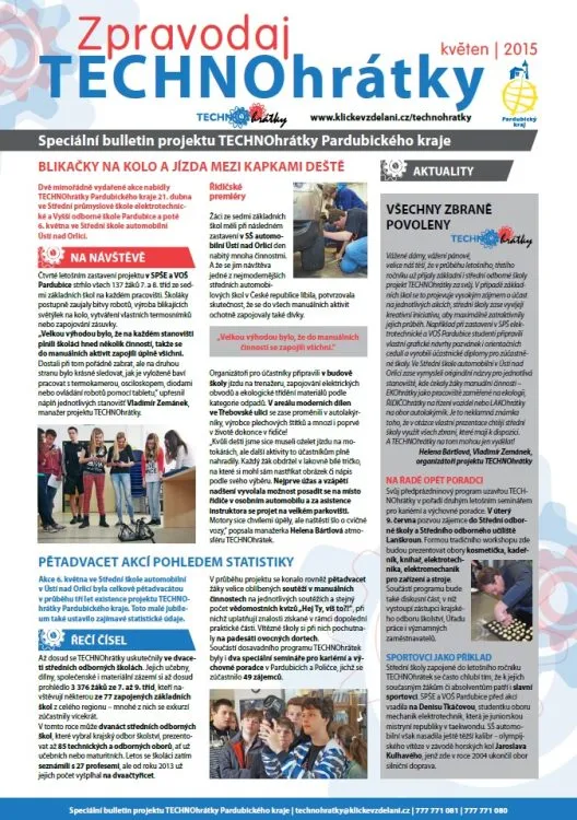 Třetí číslo Zpravodaje TECHNOhrátek právě vyšlo