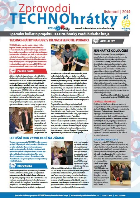 Zpravodaj TECHNOhrátky č. 6 – listopad