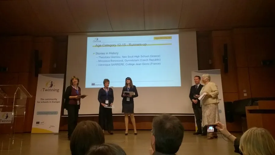 Evropská cena eTwinning pro studenty 1.&nbsp;A&nbsp;Gymnázia Vysoké Mýto za projekt „Stories in history“