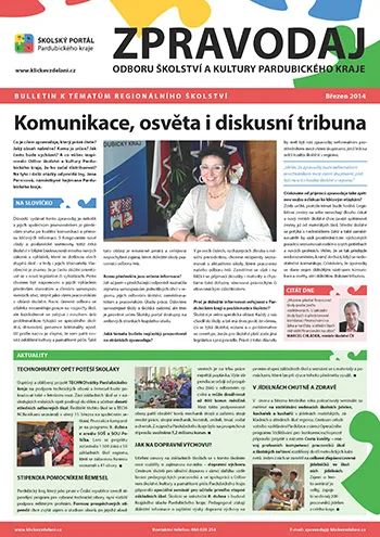 Zpravodaj Odboru školství a&nbsp;kultury Krajského úřadu Pardubického kraje – Březen 2014