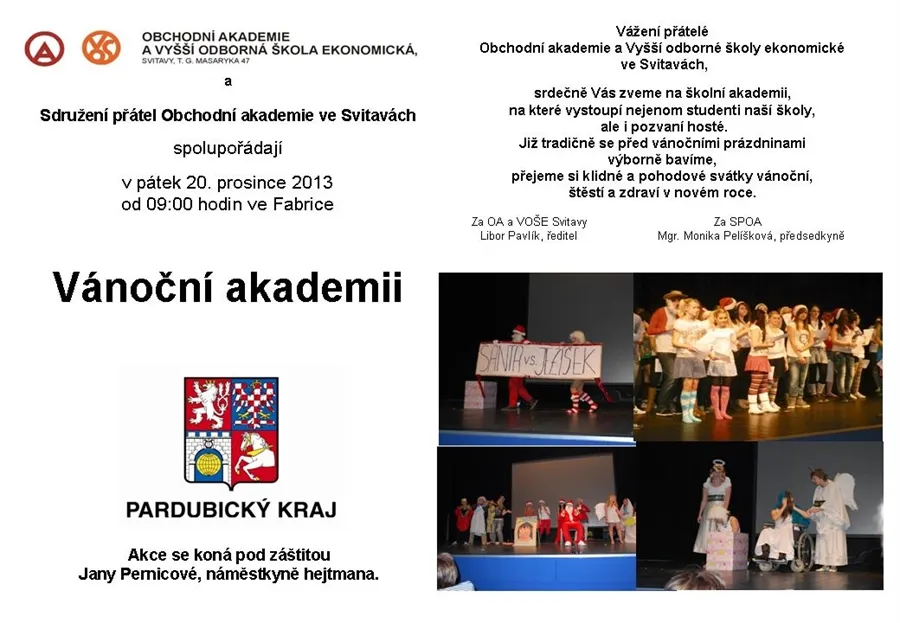 Vánoční akademie OA a&nbsp;VOŠE Svitavy