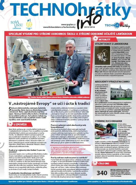 TECHNOhrátky info č. 6 – Střední odborná škola a&nbsp;Střední odborné učiliště Lanškroun